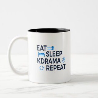 Tasse 2 Couleurs Mangez Sleep Kdrama Répéter