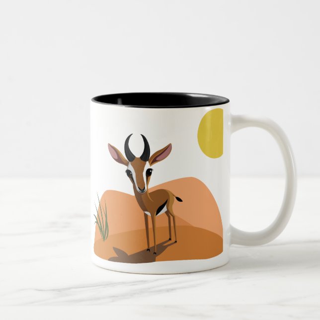 Tasse 2 Couleurs Mangue la gazelle (Droit)