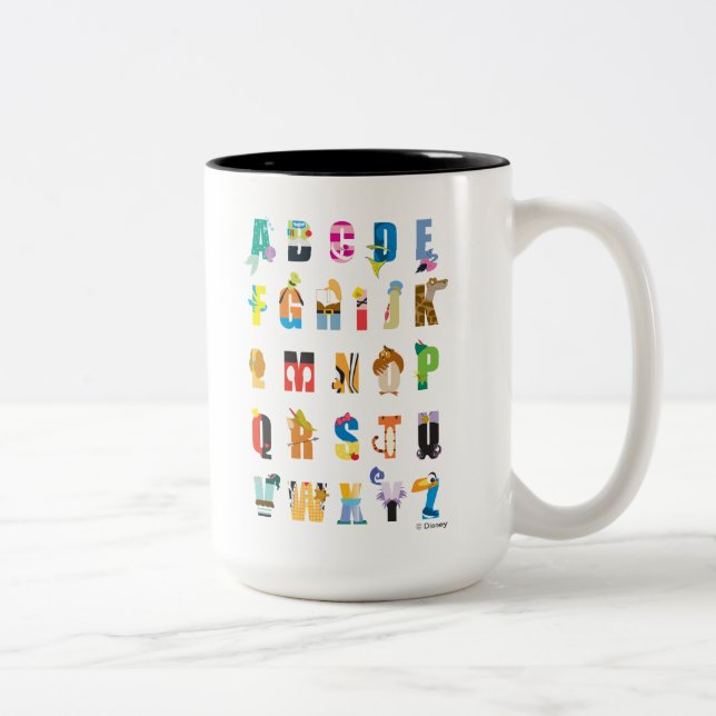 Tasse 2 Couleurs Mania Disney Alphabet (Droit)