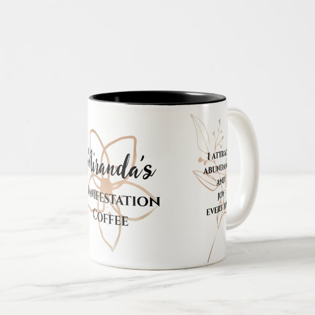Tasse 2 Couleurs Manifestation personnalisée Loi d'attraction (Devant droit)