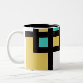 Tasse 2 Couleurs mapper #4 マグカップ 幾何学 抽象画 モダン レトロ