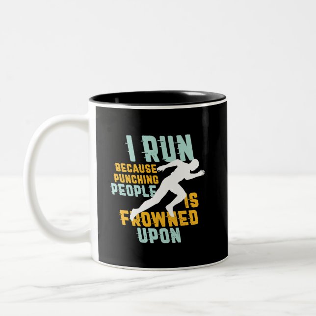 Tasse 2 Couleurs Marathon amusant à l'exercice de Jogging (Gauche)