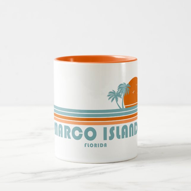 Tasse 2 Couleurs Marco Island Floride palmiers solaires (Centre)