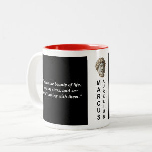 Tasse 2 Couleurs Marcus Aurelius Citation Personnalisée Philosophie