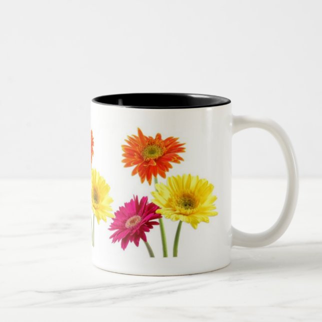 Tasse 2 Couleurs Marguerites de Gerbera (Droit)