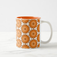 Marguerites orange dans le style des années 70