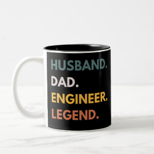 Tasse 2 Couleurs Mari Papa Ingénieur Légende Drôle Ingénierie