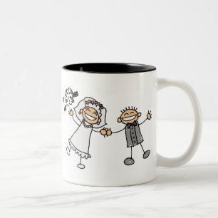 Tasse 2 Couleurs Mariage de dessin