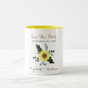 Tasse 2 Couleurs Mariage Enregistrer La Date Invitation