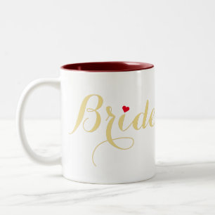 Tasse 2 Couleurs Mariée en or faux Mariage enterrement de vie de je