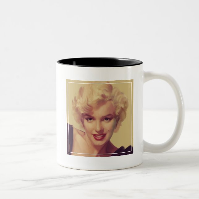 Tasse 2 Couleurs Marilyn dans le noir (Droit)
