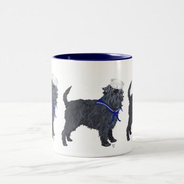 Tasse 2 Couleurs Marin Affenpinscher (Centre)