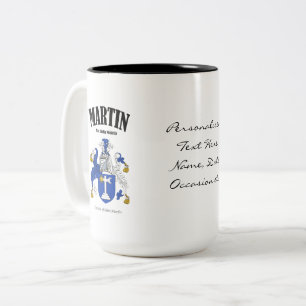 Tasse 2 Couleurs Martin Family Crest, Traduction & Signification