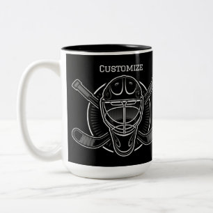 Tasse 2 Couleurs Masque de gardien noir et blanc