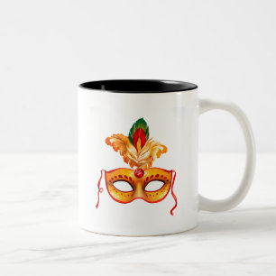 Tasse 2 Couleurs Masque royal violet mascarade mardi gras