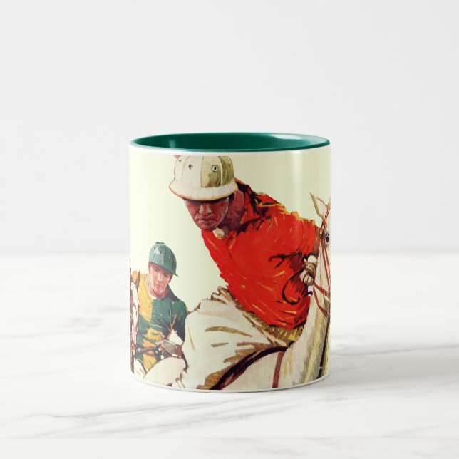 Tasse 2 Couleurs Match de polo (Centre)