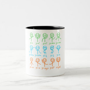 Tasse 2 Couleurs Math Enseignant Danse Équation Mathématique Math