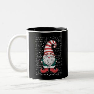 Tasse 2 Couleurs Math Gnome Groupe de jumelage de famille Noël