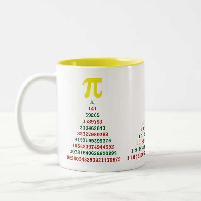 Tasse 2 Couleurs Mathématiques arbres de Noël (Gauche)