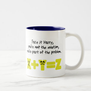 Tasse 2 Couleurs Maths drôles de problème