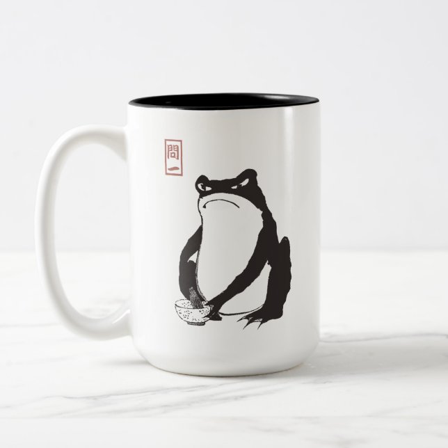 Tasse 2 Couleurs Matsumoto Hoji Frog Sad Melancholy Artiste japonai (Gauche)