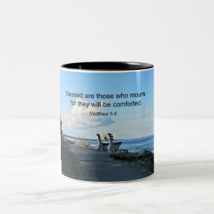 Tasse 2 Couleurs Matthieu 5:4 Heureux ceux qui pleurent, car....