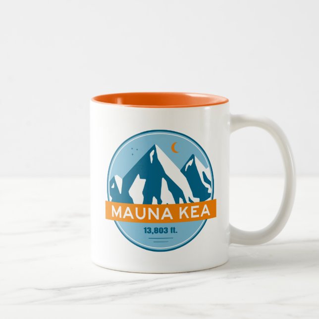 Tasse 2 Couleurs Mauna Kea Hawaii Étoiles Lune (Droit)