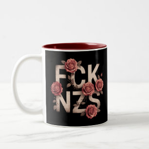 Tasse 2 Couleurs MDE NZS Floral Contre Droite Pas de Nazis Lgbtq+ 