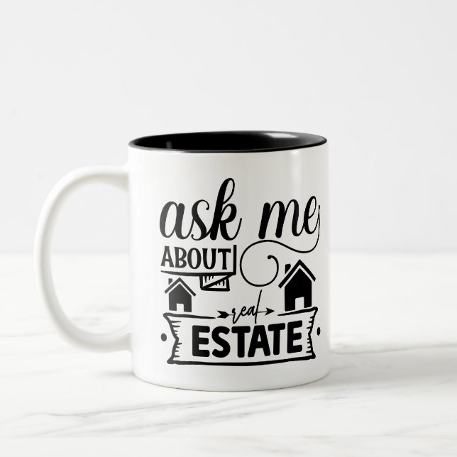 Tasse 2 Couleurs Me questionner sur l'immobilier (Gauche)