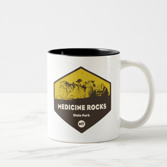 Tasse 2 Couleurs Medicine Rocks State Park Montana (Droit)