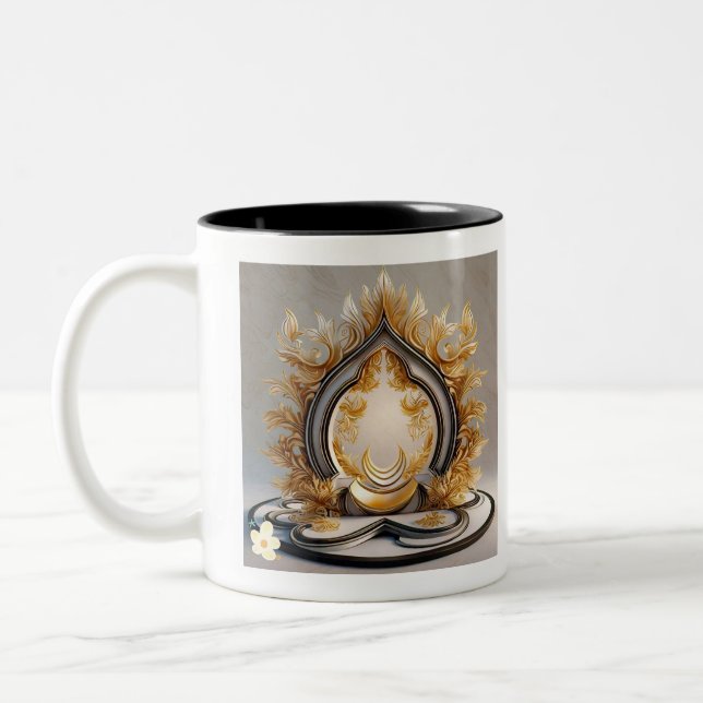 Tasse 2 Couleurs "Méditation Lumière Dorée" (Gauche)