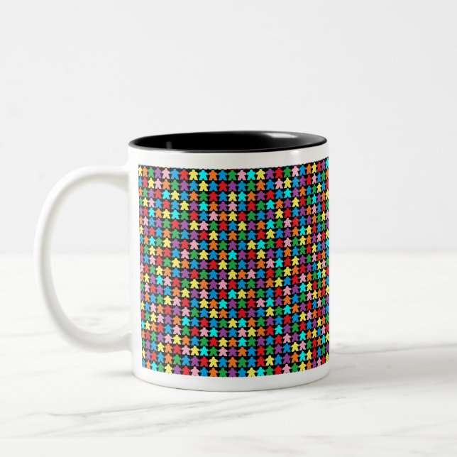Tasse 2 Couleurs Meeples multicolores (Gauche)