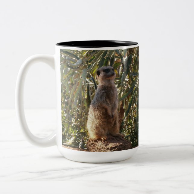 Tasse 2 Couleurs Meerkat En Garde, (Gauche)