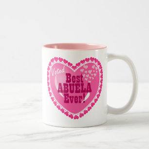 Tasse 2 Couleurs MEILLEUR Abuela voté jamais !