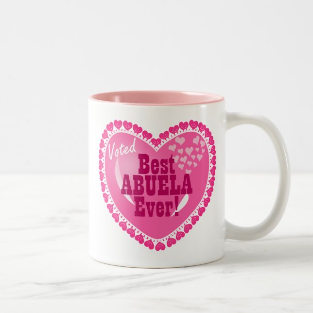 Tasse 2 Couleurs MEILLEUR Abuela voté jamais ! (Droit)