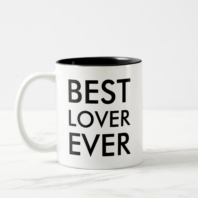 Tasse 2 Couleurs Meilleur Amoureux | Cadeau de la Saint-Valentin (Gauche)