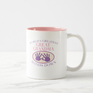Tasse 2 Couleurs Meilleur arrière-grand-mère haut la main T-shirt