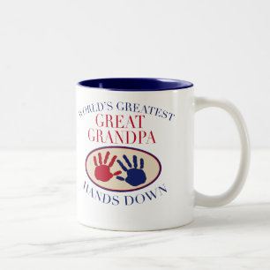Tasse 2 Couleurs Meilleur Arrière Grand-Père Haut la Main