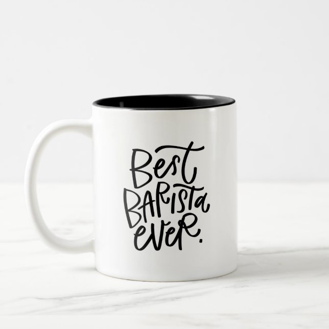 Tasse 2 Couleurs Meilleur Barista Jamais Poignée Bouton De Café À D (Gauche)