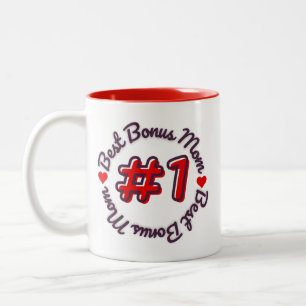 Tasse 2 Couleurs Meilleur Bonus Maman #1 Fête des Mères