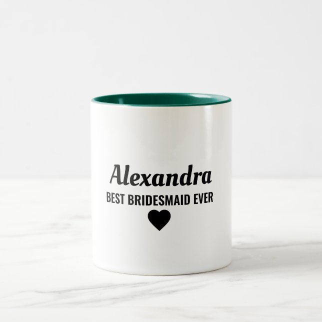 Tasse 2 Couleurs Meilleur Bridesmaid (Centre)