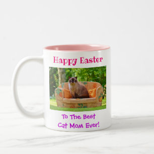 Tasse 2 Couleurs Meilleur Chat au monde de Pâques Maman Ever Pet Ph