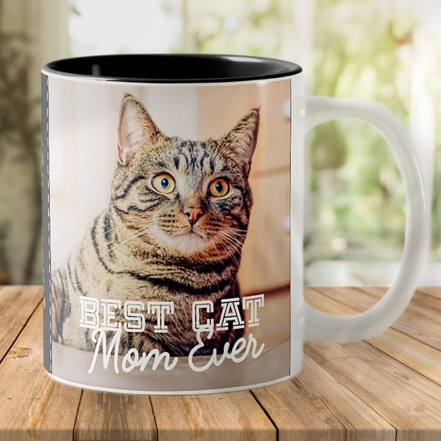 Tasse 2 Couleurs Meilleur Chat Maman toujours moderne personnalisée (Créateur téléchargé)