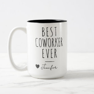 Tasse 2 Couleurs Meilleur collaborateur jamais Nom personnalisé Adi