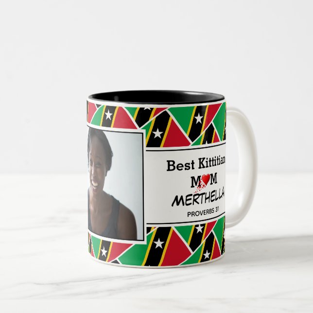 Tasse 2 Couleurs MEILLEUR DE ST KITTS Photo (Devant droit)