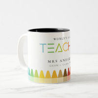 Meilleur enseignant du monde Cadeau Rainbow Crayon
