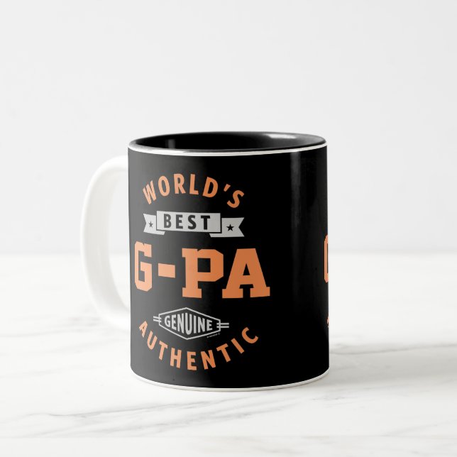 Tasse 2 Couleurs Meilleur G-Pa du monde (Devant gauche)