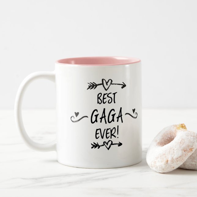 Tasse 2 Couleurs Meilleur Gaga jamais vu (Avec donut)