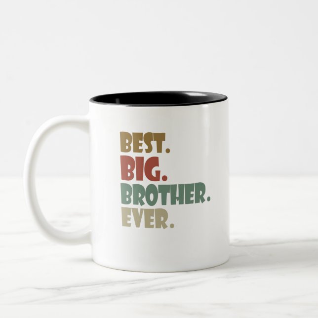 Tasse 2 Couleurs Meilleur Grand Frère Jamais aîné frère frère adole (Gauche)