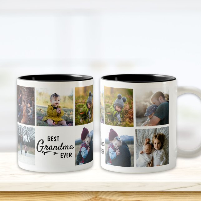 Tasse 2 Couleurs Meilleur Grand-Mère Jamais Photo Musique Personnal (Créateur téléchargé)